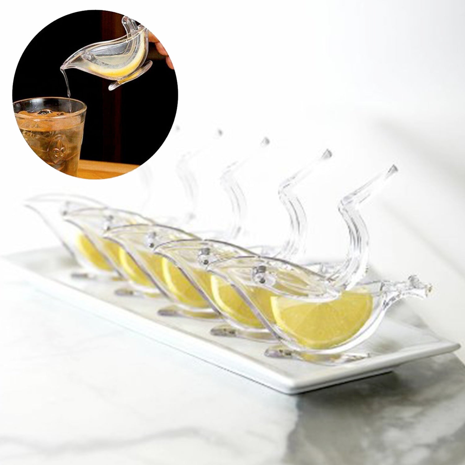 5344 Manual Lemon Slice Squeezer, Portable Transparent Fruit Juicer, Orange Citrus Manual Bird Shape Hand Juicer for Orange Lemon Lime,for Kitchen (Brown Box) DeoDap 5344 Manual Lemon Slice Squeezer, Portable Transparent Fruit Juicer, Orange Citrus Manual Bird Shape Hand Juicer for Orange Lemon Lime,for Kitchen (Brown Box) DeoDap